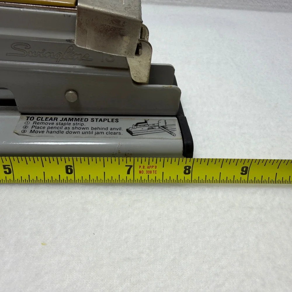 Vintage Swingline 113 Industrial Heavy Duty Stapler Gray Olive Green 110 Sheets